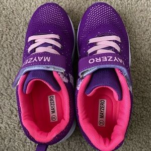 MAYZERO Kids Girls Pink Purple Breathable Tennis Fashion Sneaker Size 2.5